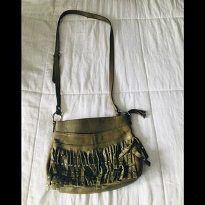 A dark green bag